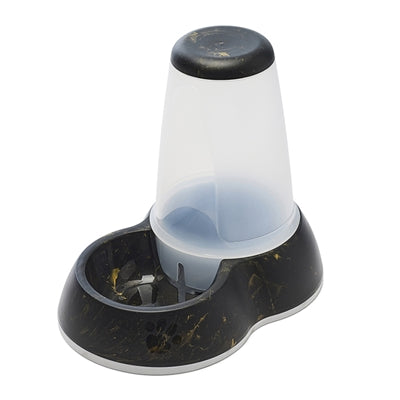 Afbeelding laden in galerijviewer, Savic drinkbak loop marble zwart goud