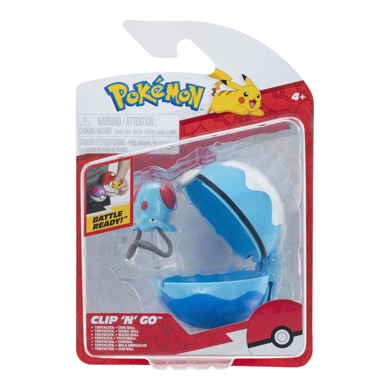 Afbeelding laden in galerijviewer, Jazwares pokémon - clip n go tentacool dive ball