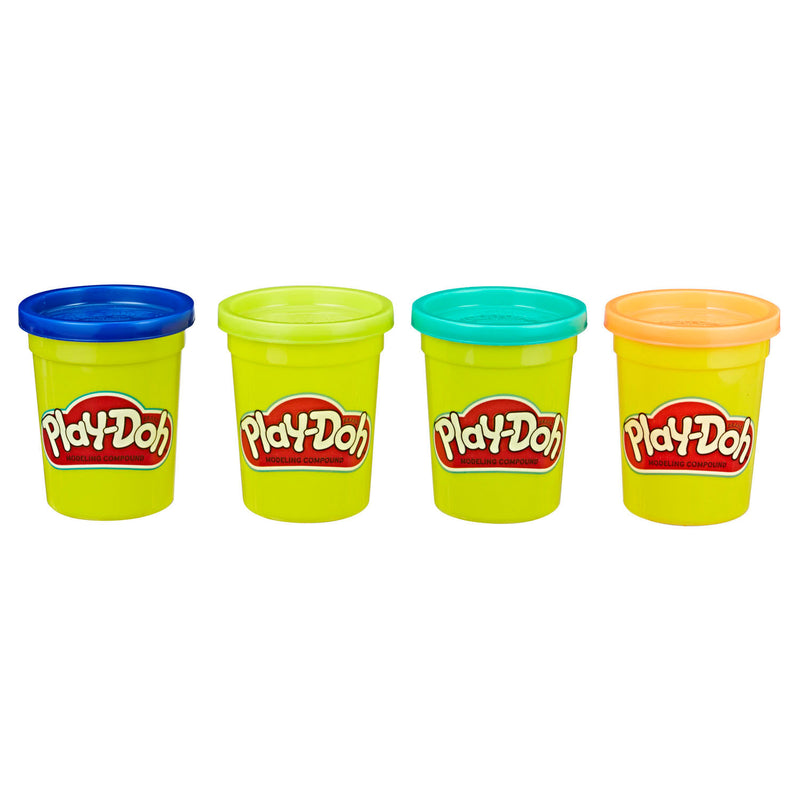 Afbeelding laden in galerijviewer, Play-Doh 4-Pack (Wilde Kleuren)