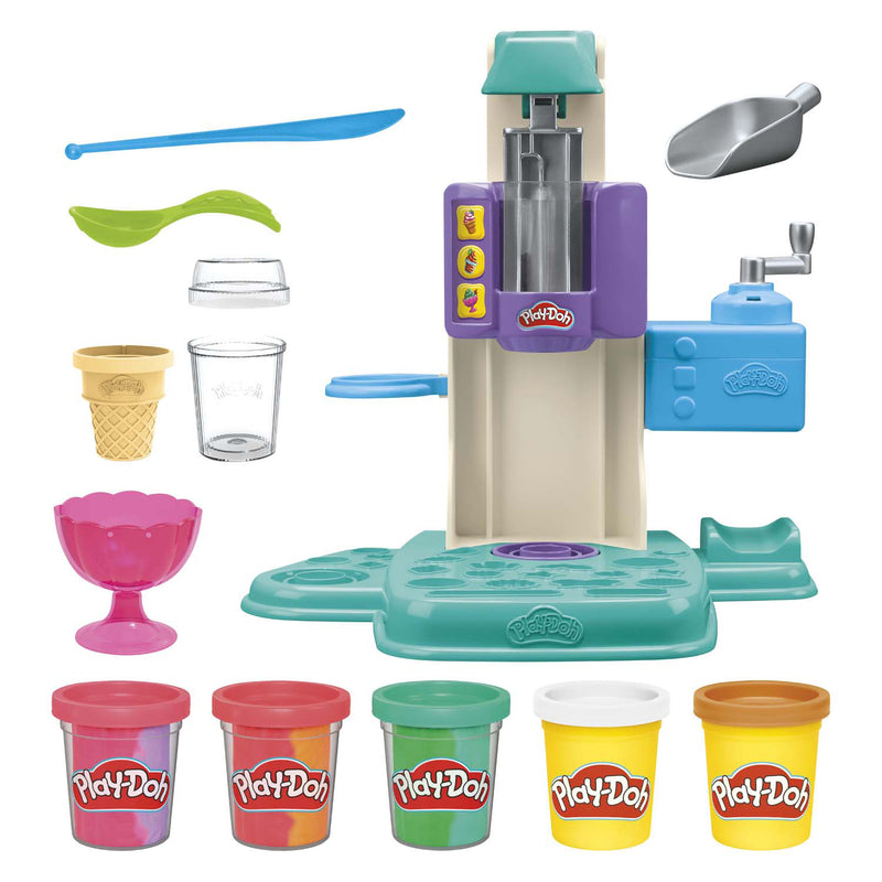 Afbeelding laden in galerijviewer, Play-doh regenboog softijs speelset - 5 kleipotjes