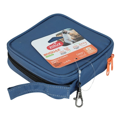 Afbeelding laden in galerijviewer, Zolux bvk 2in1 opvouwbare voerbak en drinkbak blauw