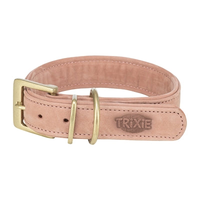 Afbeelding laden in galerijviewer, Trixie halsband hond pure leer roze