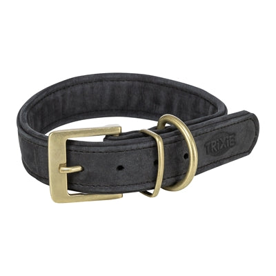 Afbeelding laden in galerijviewer, Trixie halsband hond pure leer zwart