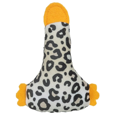 Afbeelding laden in galerijviewer, Trixie eend pluche panterprint met kattenkruid catnip assorti