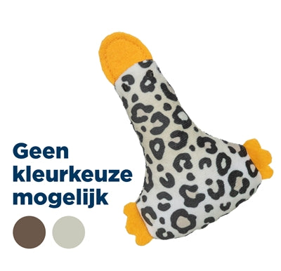 Afbeelding laden in galerijviewer, Trixie eend pluche panterprint met kattenkruid catnip assorti