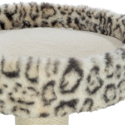 Afbeelding laden in galerijviewer, Trixie krabpaal leo panterprint rond creme