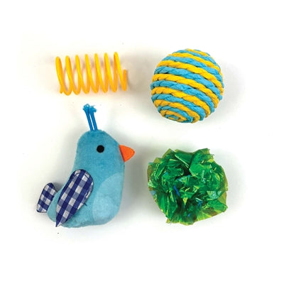 Afbeelding laden in galerijviewer, Happy pet tabby patch vogel multipack blauw