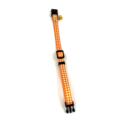 Afbeelding laden in galerijviewer, Happy pet tabby patch halsband kat ruit oranje