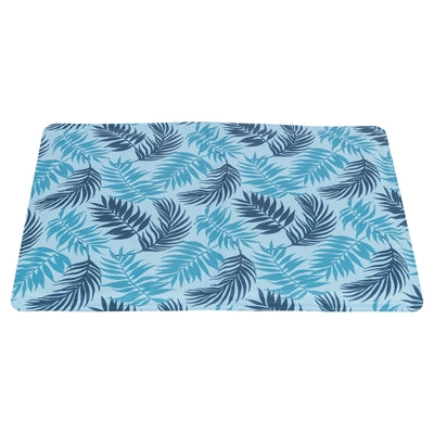 Afbeelding laden in galerijviewer, Trixie koelmat met palmbladeren print lichtblauw