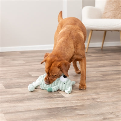 Afbeelding laden in galerijviewer, Trixie hond met strepen pluche groen