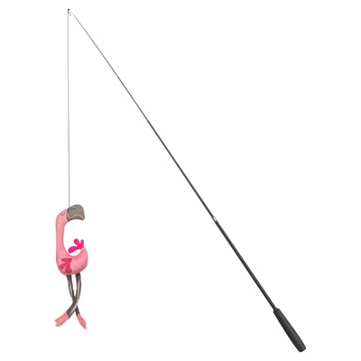 Afbeelding laden in galerijviewer, Trixie kattenhengel telescopisch grote katten met flamingo roze