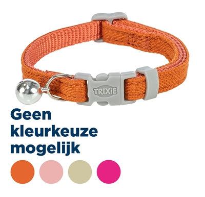 Afbeelding laden in galerijviewer, Trixie kattenhalsband katoenlook assorti