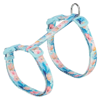 Afbeelding laden in galerijviewer, Trixie kattentuigje met riem flower power motief assorti