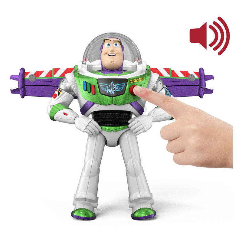 Afbeelding laden in galerijviewer, Mattel disney en pixar toy story vliegstand hi-tech editie - buzz lightyear op een schaal van 30 cm en 35+ geluiden - nederlands