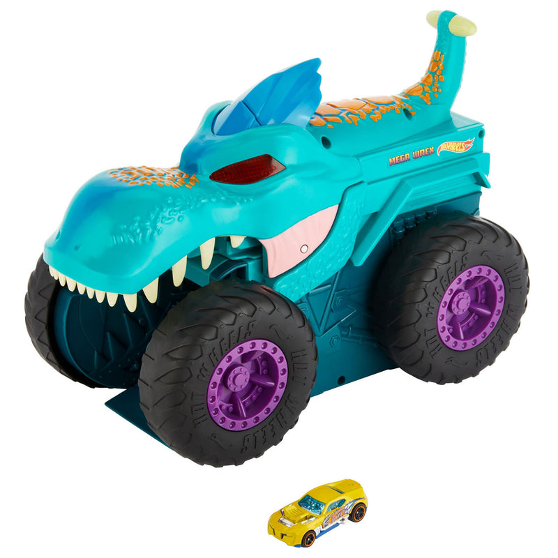 Afbeelding laden in galerijviewer, Hot Wheels Monster Truck Car Chompin' Mega-Wrex