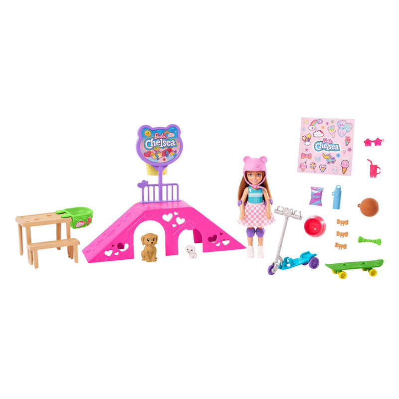 Afbeelding laden in galerijviewer, Mattel Chelsea Pop Skatepark