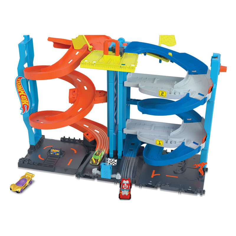 Afbeelding laden in galerijviewer, Hot wheels city transformerende racetoren - racebaan
