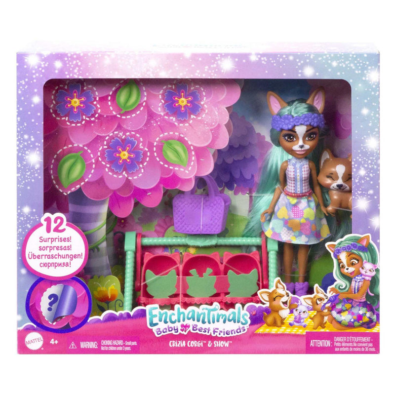 Afbeelding laden in galerijviewer, Mattel Enchantimals Baby Best Friends Pop Crizia Corgi en Show