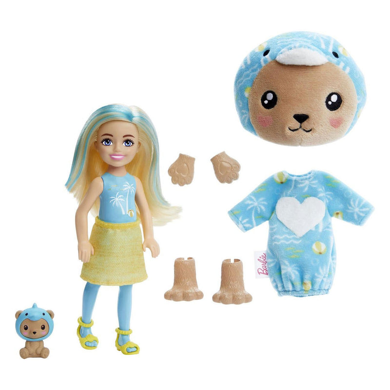 Afbeelding laden in galerijviewer, Mattel Cutie Reveal Chelsea Teddybeer als dolfij