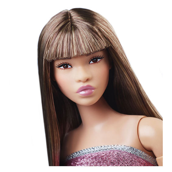Afbeelding laden in galerijviewer, Mattel barbie looks modepop met roze jurk