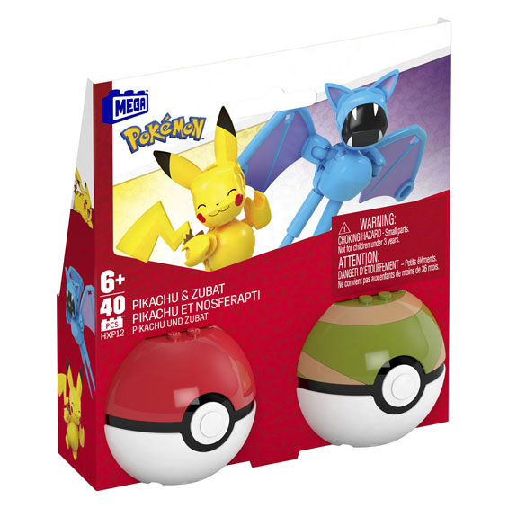 Afbeelding laden in galerijviewer, Mattel mega construx pikachu zubat bouwset, 40dlg.