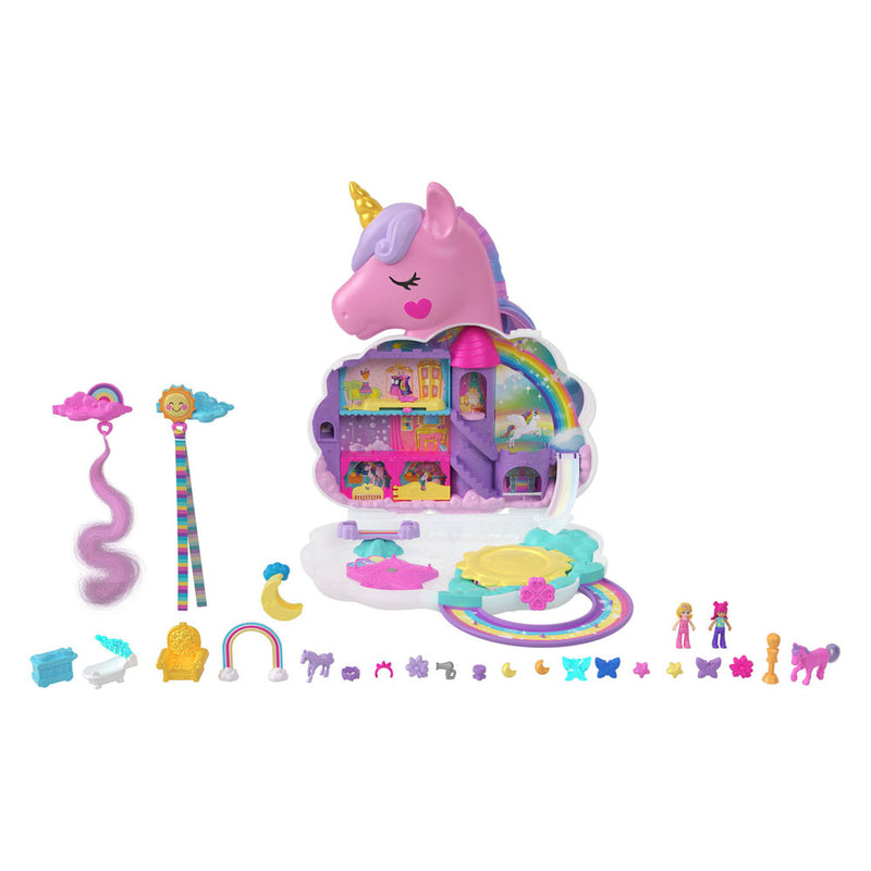 Afbeelding laden in galerijviewer, Mattel polly pocket salon van de regenboog eenhoorn speelset