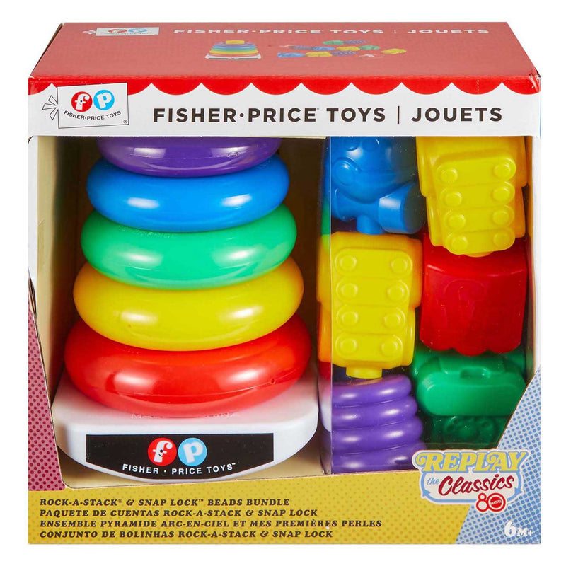 Afbeelding laden in galerijviewer, Mattel fisher price stapeltoren en klikkralen