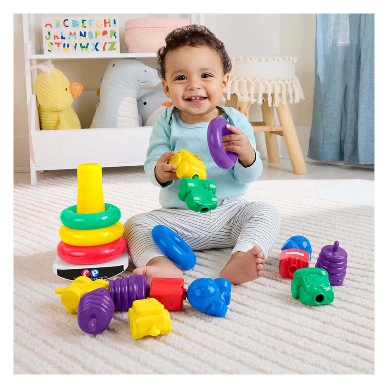 Afbeelding laden in galerijviewer, Mattel fisher price stapeltoren en klikkralen