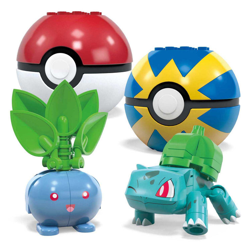 Afbeelding laden in galerijviewer, Mega bloks mega construx pokémon bouwset - bulbasaur, turtwig, hoppip en oddish