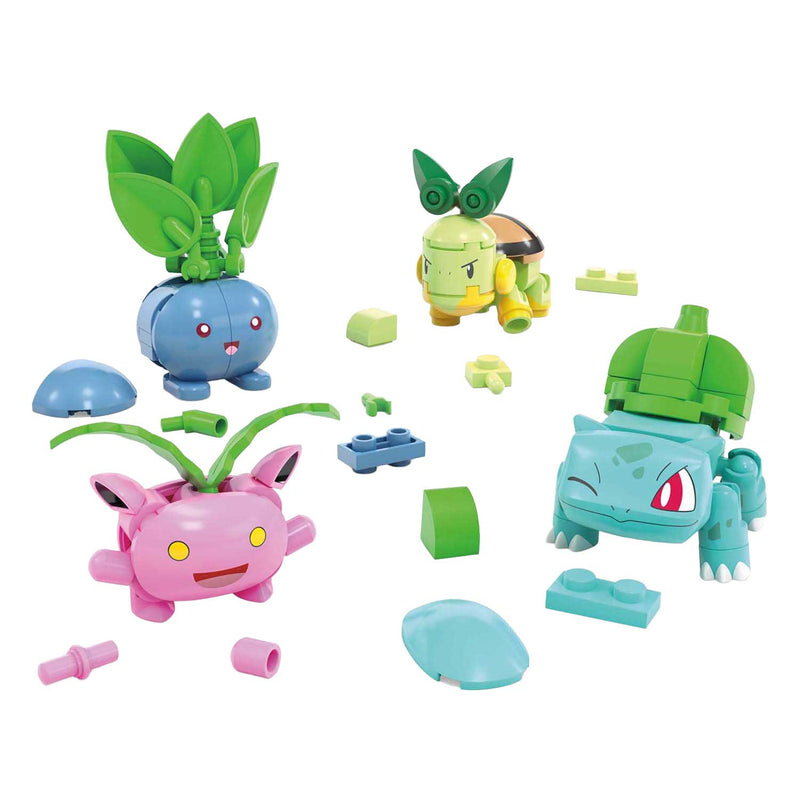 Afbeelding laden in galerijviewer, Mega bloks mega construx pokémon bouwset - bulbasaur, turtwig, hoppip en oddish