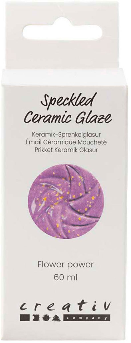 Afbeelding laden in galerijviewer, Creativ company gespikkeld keramiek glazuur 999-1060 c dekkend flower power - 60ml