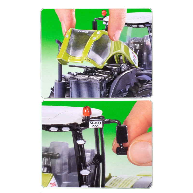 Afbeelding laden in galerijviewer, Siku 3271, claas xerion 5000 tractor, 1:32, metaal kunststof, groen, ackermann-besturing en trekhaak