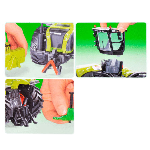Afbeelding laden in galerijviewer, Siku 3271, claas xerion 5000 tractor, 1:32, metaal kunststof, groen, ackermann-besturing en trekhaak