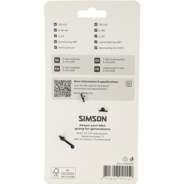 Afbeelding laden in galerijviewer, Simson koplamp aurora e-line 120s - e-bike (ebike)
