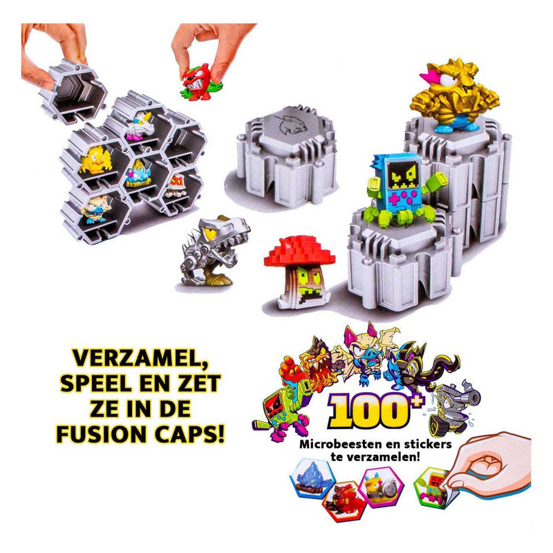 Afbeelding laden in galerijviewer, Moose toys mrbeast lab swarms - hyper fusion serie chaos xl pack - 22 swarms microbeesten, 5 fusion caps 22 stickers