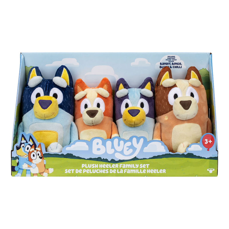 Afbeelding laden in galerijviewer, Moose toys bluey pluche knuffels set - 4st.