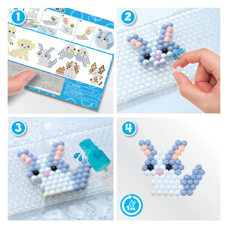 Afbeelding laden in galerijviewer, Aquabeads de schattige dieren set- startset- complete set 500 parels in 21 kleuren