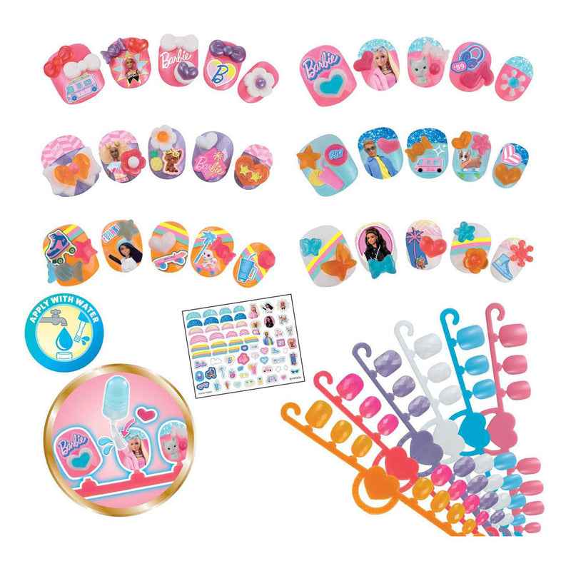 Afbeelding laden in galerijviewer, Aquabeads barbie nagel navullingsset- 30 kinder nagels die plakken met water