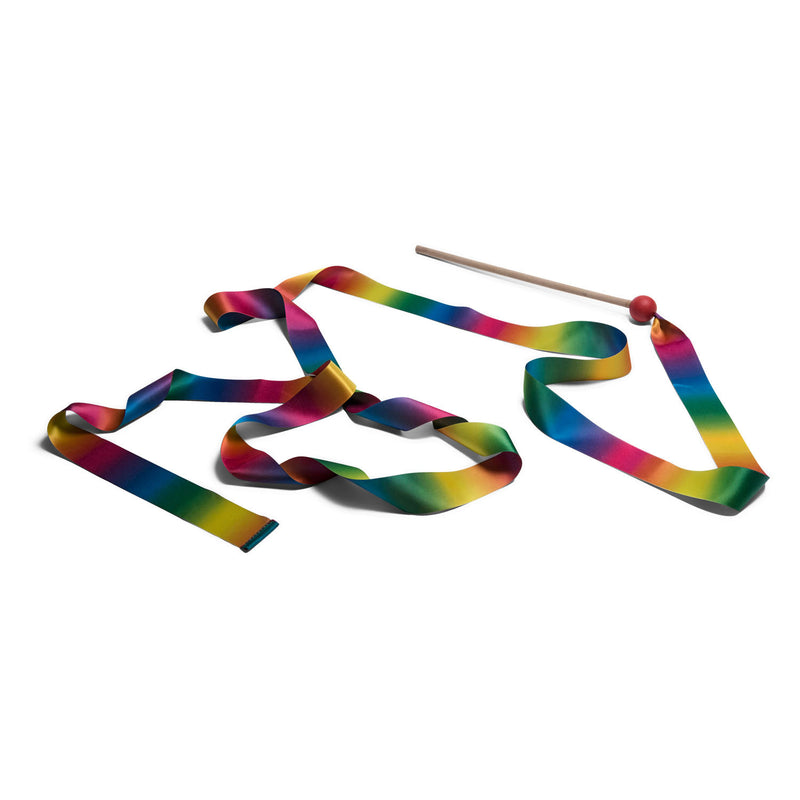 Afbeelding laden in galerijviewer, Bs toys danslint aan stok voor kinderen - gymnastieklint, turnlint - regenboog - 2 meter