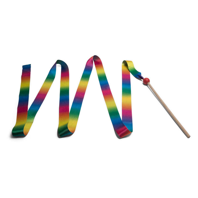 Afbeelding laden in galerijviewer, Bs toys danslint aan stok voor kinderen - gymnastieklint, turnlint - regenboog - 2 meter