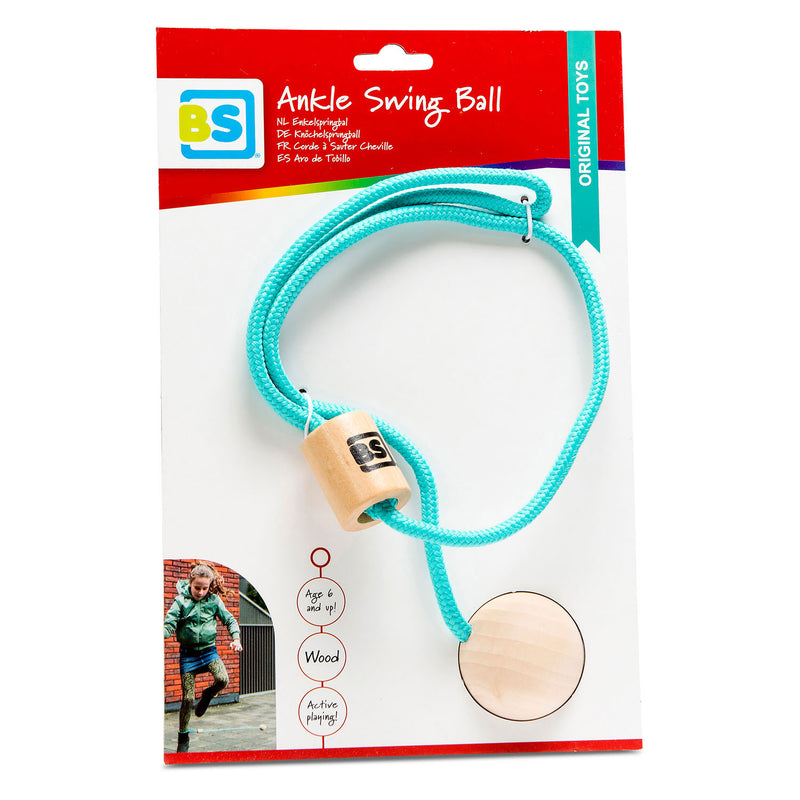Afbeelding laden in galerijviewer, Bs toys enkelspringbal junior - kinder speelgoed - 75 x 4 cm - hout polyester - blauw - buitenspeelgoed - cadeau kind
