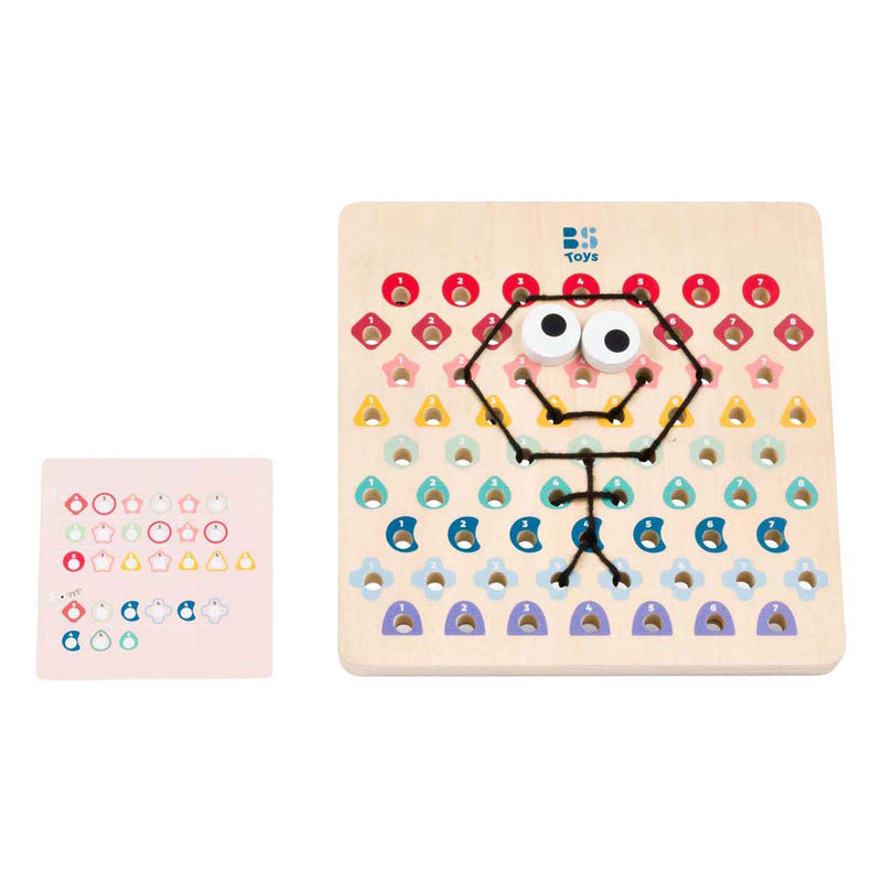 Afbeelding laden in galerijviewer, Bs toys thread and code ga519 – houten rijgspel met kaarten touwen