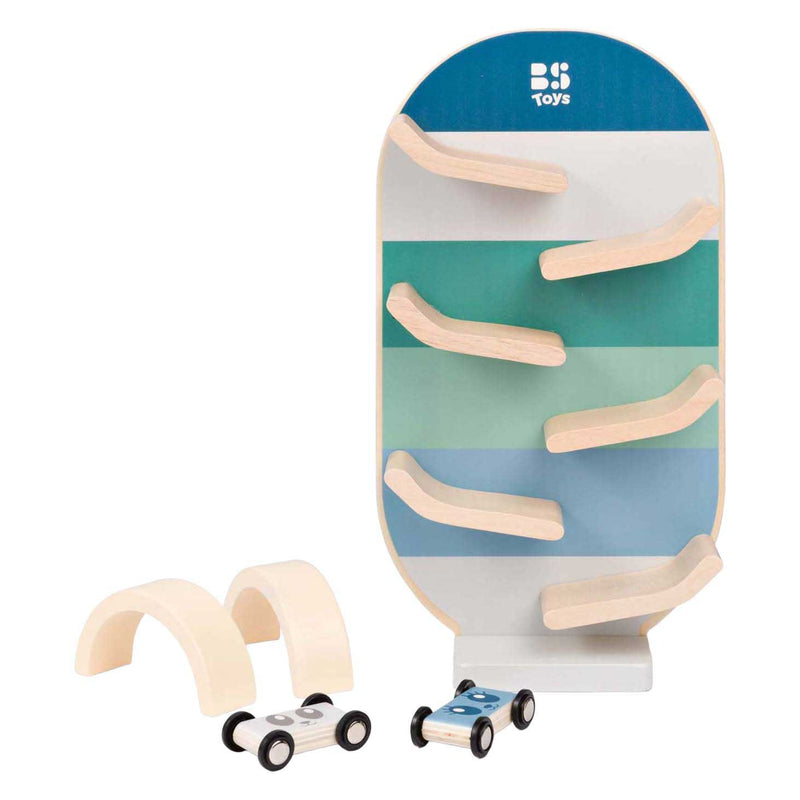 Afbeelding laden in galerijviewer, Bs toys houten autobaan set - 3dlg.