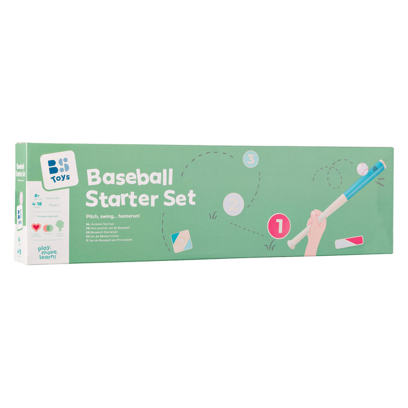 Afbeelding laden in galerijviewer, Bs toys – honkbal startset – buitenspel – honkbalset van fsc hout – vanaf 8 jaar