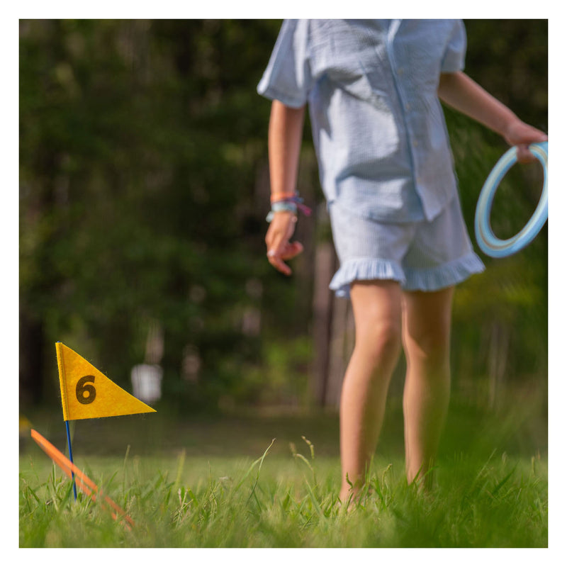 Afbeelding laden in galerijviewer, Bs toys – disc golf – buitenspel – speelgoed-golfset met vlaggen en schijven – vanaf 6 jaar
