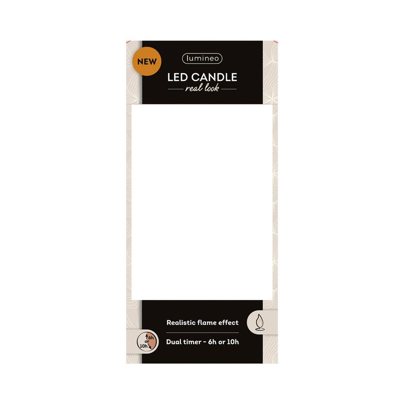 Afbeelding laden in galerijviewer, Lumineo realistische led kaars met wax pit en vlam effect ø7.5x20cm goud met 6uur timer werkt op batterij
