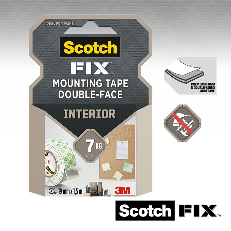 Afbeelding laden in galerijviewer, 3m 1071428 - scotch-fix™ interior montage tape 19mmx5m, 1 rol pak | 12 stuks