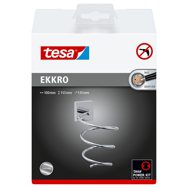 Afbeelding laden in galerijviewer, Tesa 1063237 - ekkro haardrogerhouder | 1 stuks