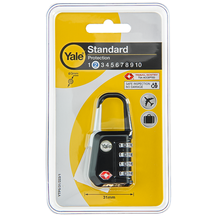 Afbeelding laden in galerijviewer, Yale 1060497 - code hangslot tsa zwart | 6 stuks
