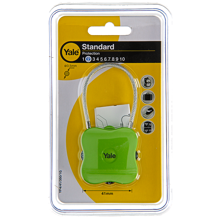 Afbeelding laden in galerijviewer, Yale 1060502 - code hangslot flex groen | 6 stuks